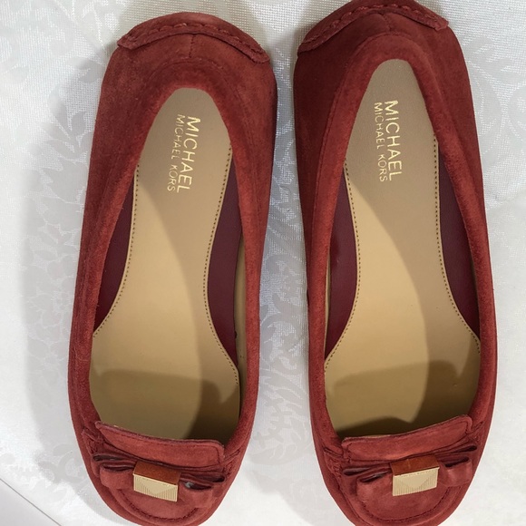 MICHAEL KORS Caroline Red Suede Moccasin loafers - Picture 4 of 4